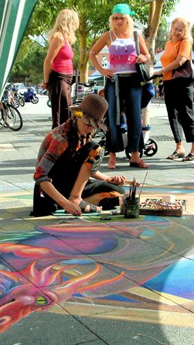 Chalk Artist, Fremantle, WA.